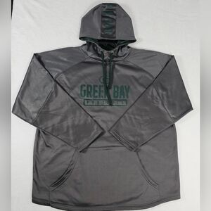 Majestic Green Bay Packers Men's Size 3XL Gray Performance Pullover Hoodie NWOT